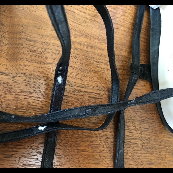 Nine West black suede leather ankle tie wedge 6.5M - Picture 5 of 8